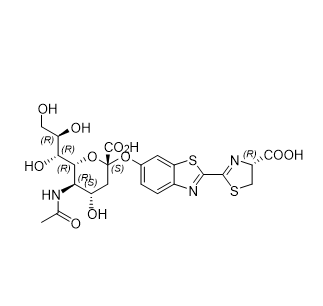N-乙酰基-2-O-[2-[（4R）-4-羧基-4,5-二氢-2-噻唑基]-6-苯并噻唑基]-α-神经氨酸